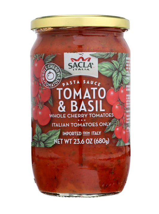 Sacla Tomato Sauce with Basil (24oz) - 6ea Case