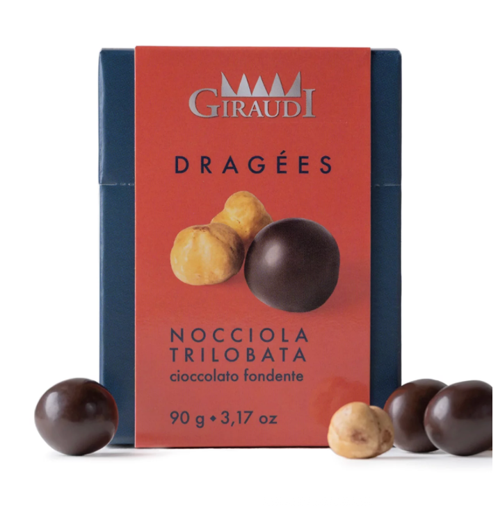 Piemontese Hazelnut Dragées in Dark Chocolate (90g) - 6ea Case