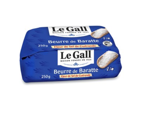 Le Gall Fleur de Sel (Salted) Butter (250g) - 12ea Case
