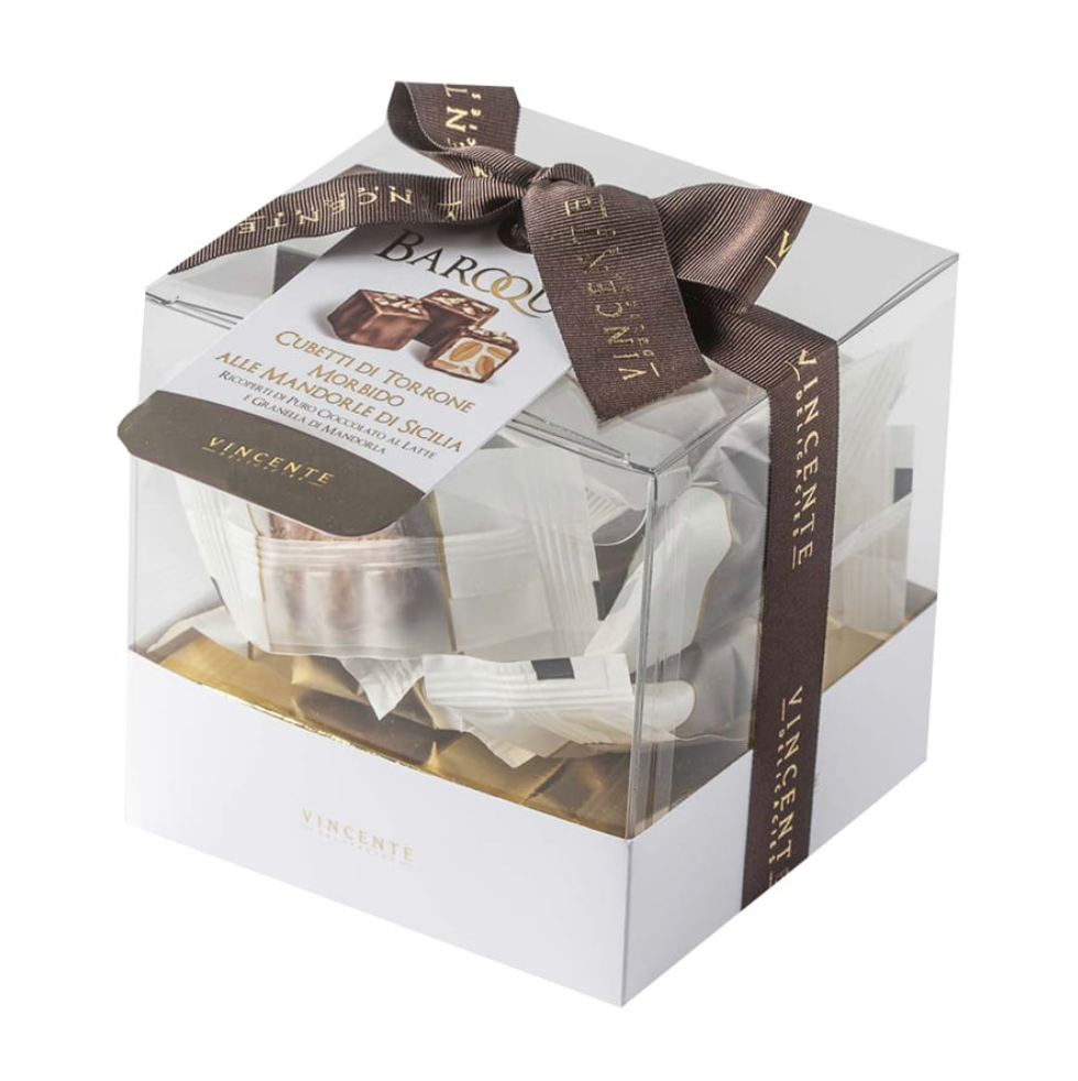 Almond nougat covered in milk chocolate with almond granules (200g)
