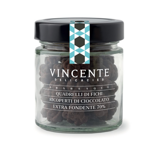 Vincente Delicacies Dark Chocolate Covered Fig Squares (100g) - 6ea Case