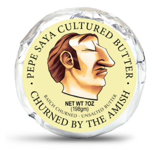 Pepe Saya Cultured Unsalted Butter Round (7oz) - 12ea Case