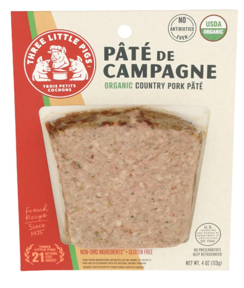 Les Trois Organic Pate de Campagne (4oz)