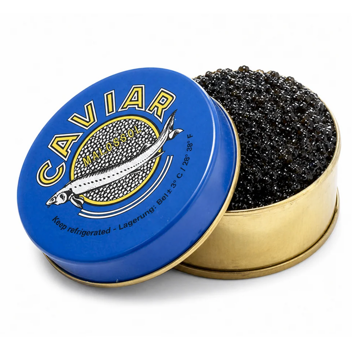 Caviar Tin - Blue Caviar Tin with Sturgeon - 16oz (500g)