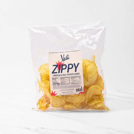 Vesti Zippy Dill & Vinegar Chips (2.5oz) - 50ea Case