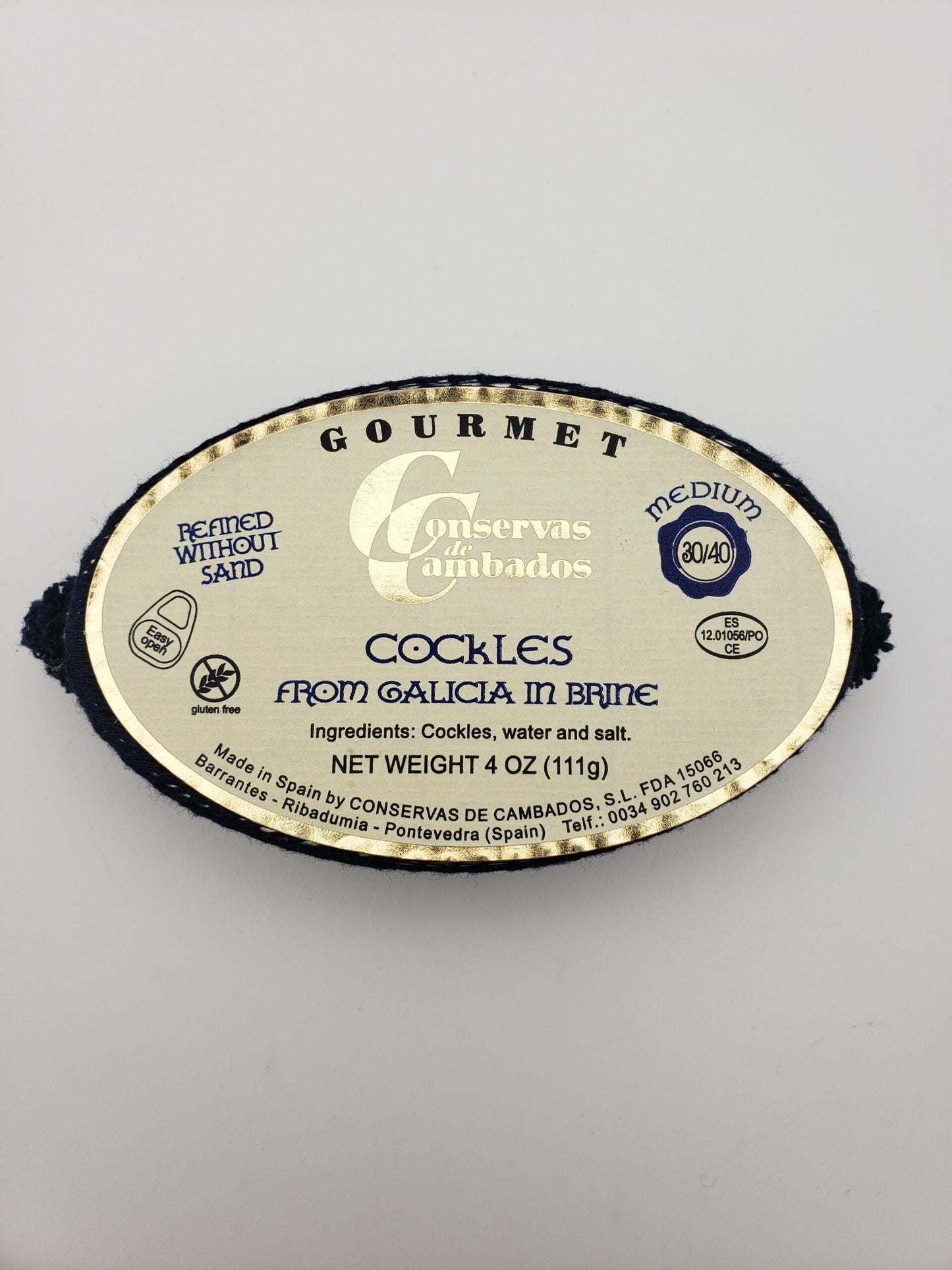 Conservas de Cambados Cockles in Brine 20/25 (4oz) - 10ea Case