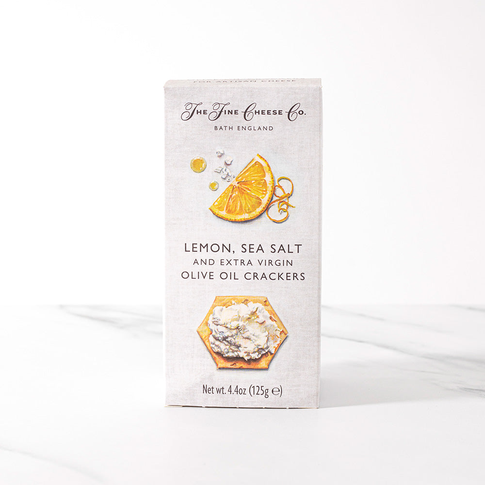 The Fine Cheese Company Lemon Sea Salt and Extra Virgin Olive Oil crackers