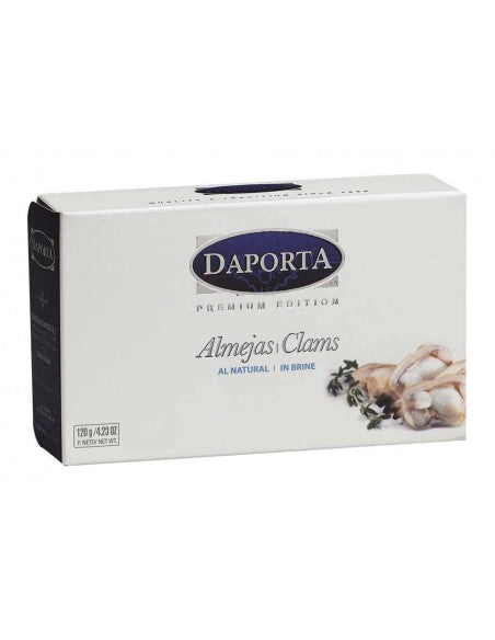 Daporta Almejas Blancas al Natural - White Clams in Brine (120g) - 12ea Case
