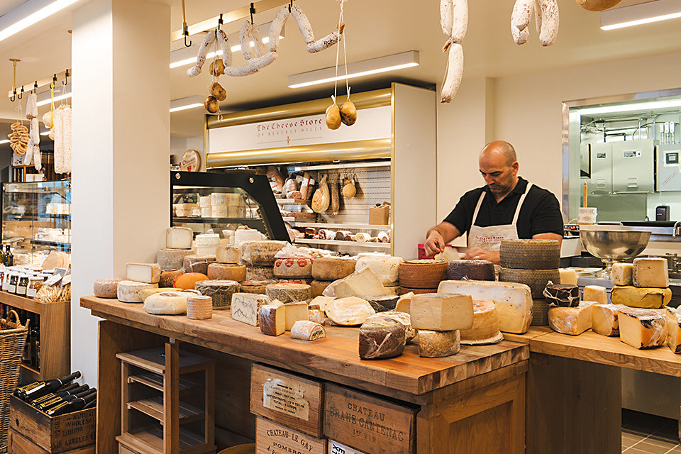 Dominick DiBartolomeo at work at the Cheese Store of Beverly Hills