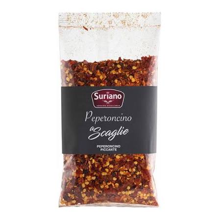 Suriano Peperoncino Piccante a Scaglie Busta (Crushed Calabrian Chili Pepper) (100g)