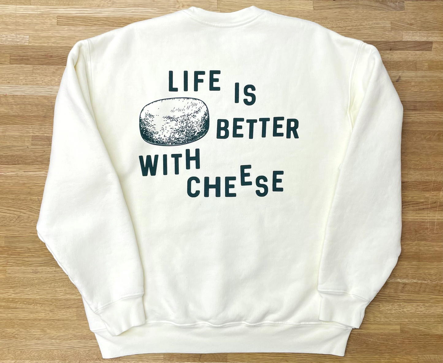 Crew Sweatshirt Cream with Print - CSBH