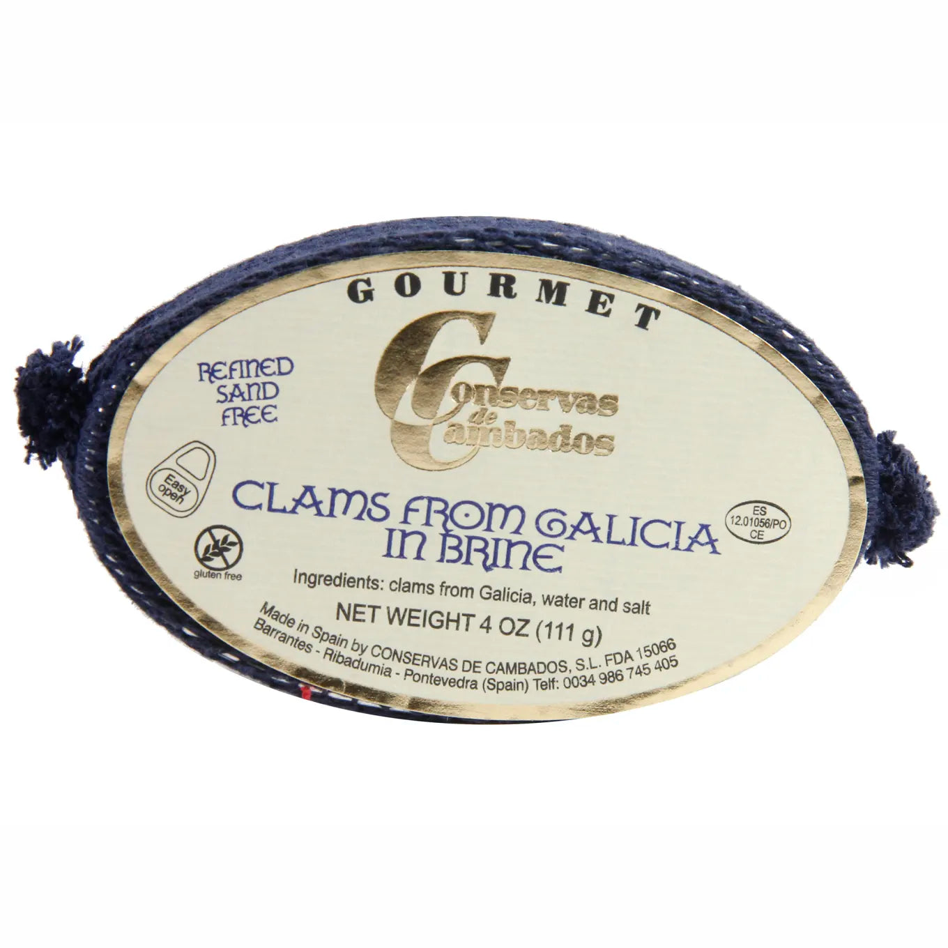 Conservas de Cambados Clams from Galacia in Brine 20/30 (4oz) - 10ea Case