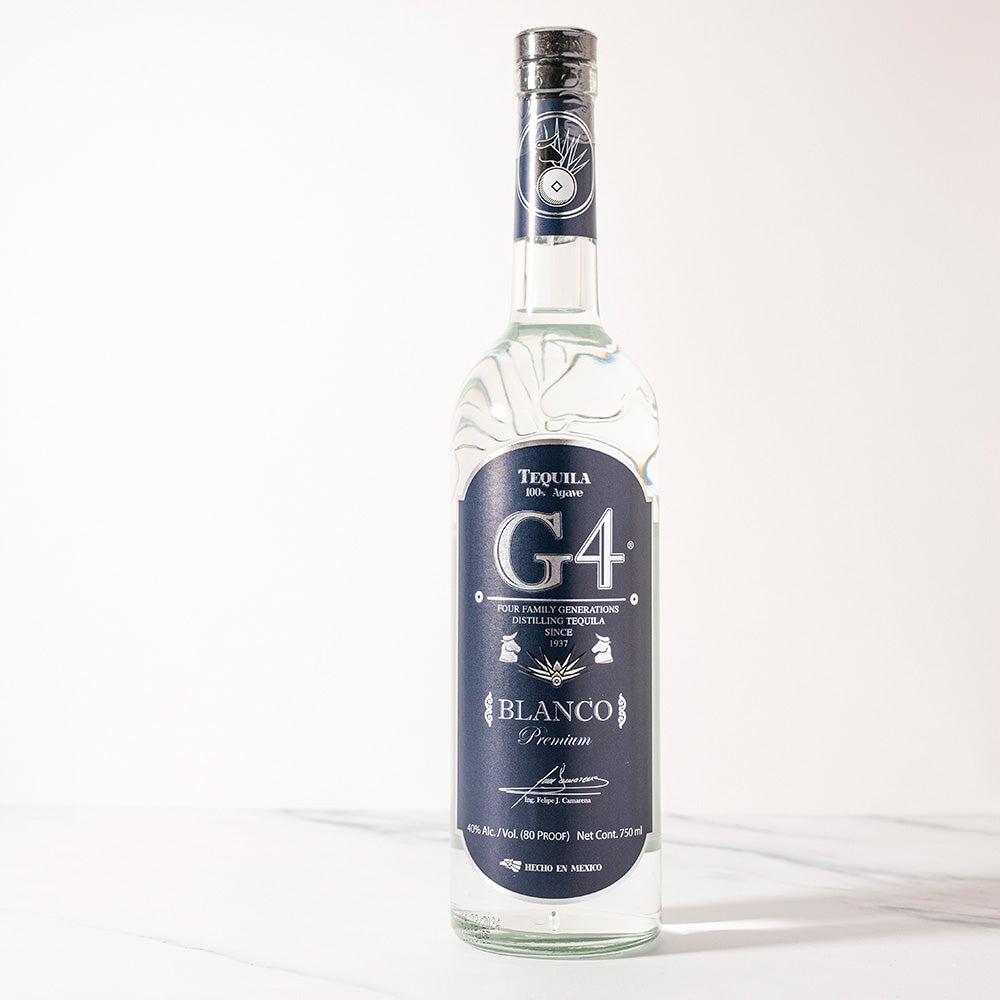 Bottle of G4 Tequila Blanco Premium