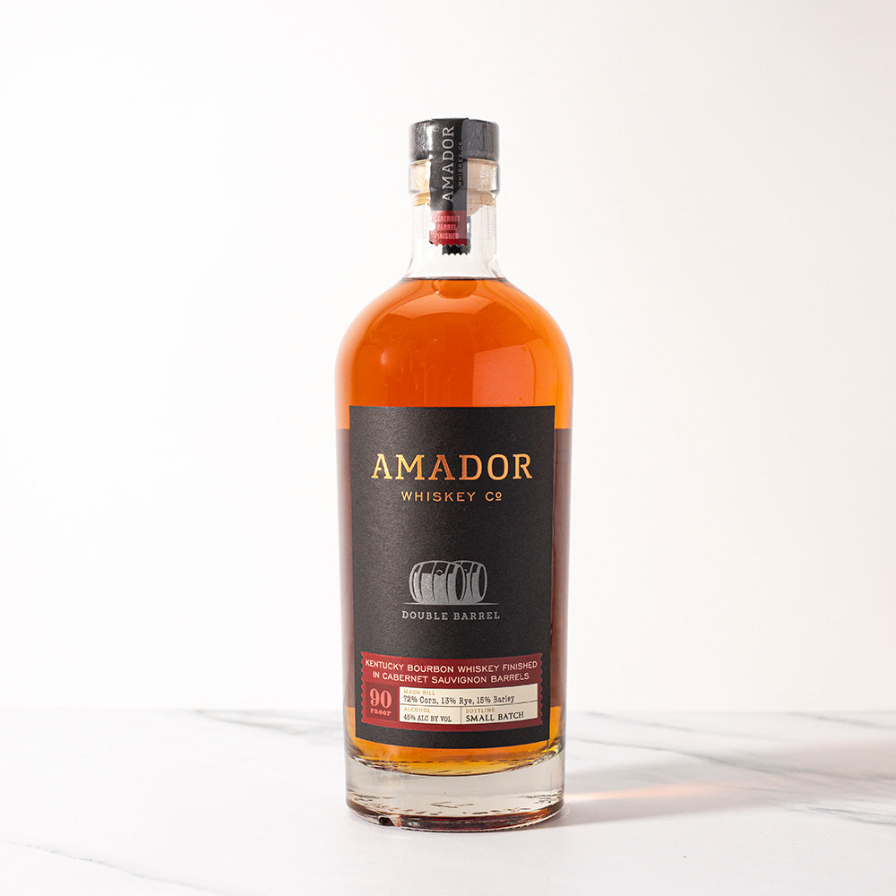 Bottle of Amador Whiskey Company Kentucky Bourbon finished in Cabernet Sauvignon barrels