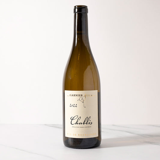 Bottle of Garnier and Fils Chablis Burgundy